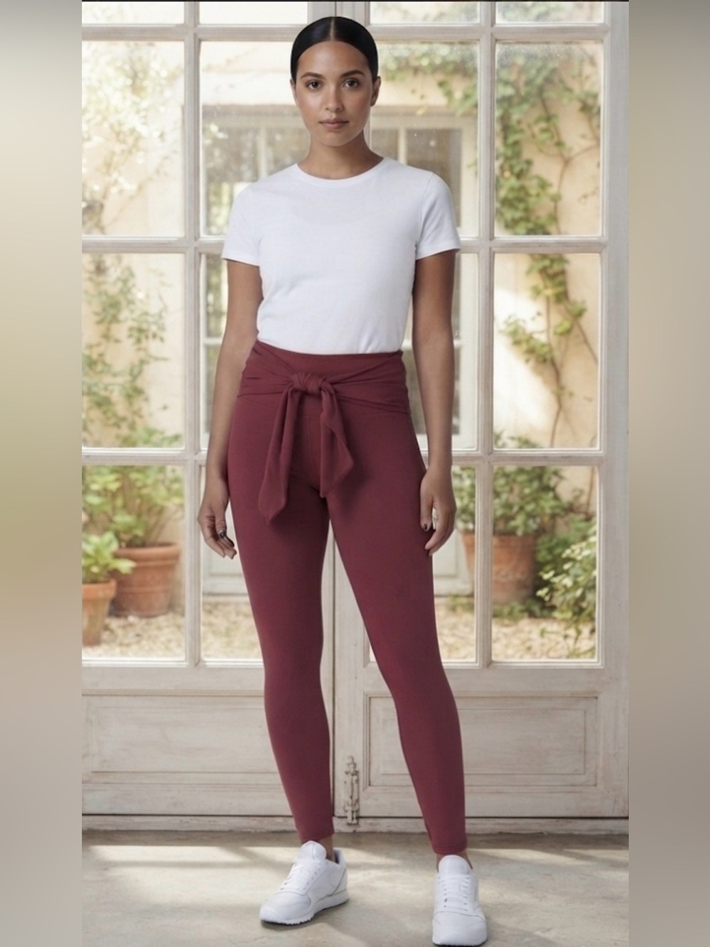 🆕 Zuda Tie-Waist Leggings (Waist across 14.5” to 18”Rise 10”Inseam 25”)